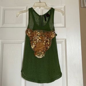 Green racerback tank